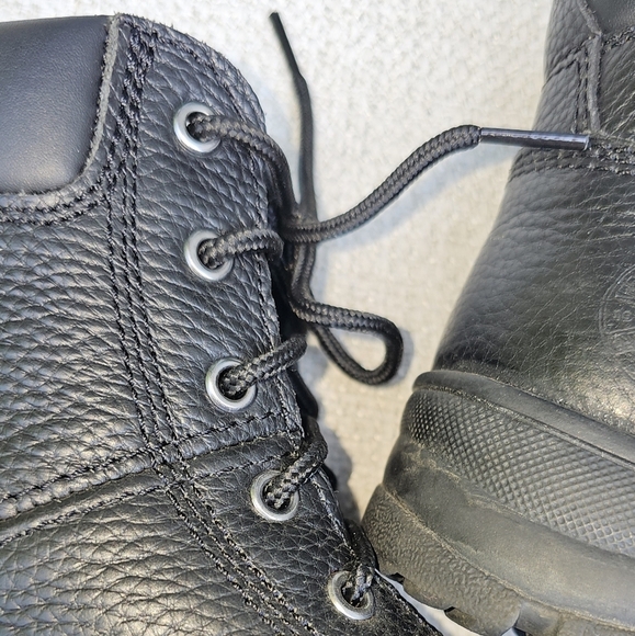 Sketchers Relaxed Fit Black Leather Workboots Size 9 - Picture 11 of 12